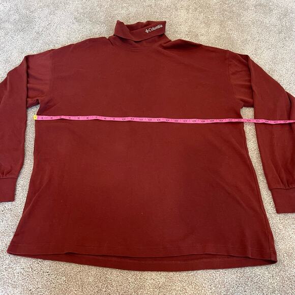 Vintage Men's Columbia Turtleneck Longsleeve Dark Red Size Large - Picture 9 of 9